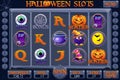 Halloween style Casino slot machine game. Complete Interface Slot Machine, buttons and icons on separate layers