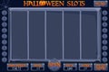 Halloween style Casino slot machine game. Complete Interface Slot Machine and buttons on separate layers. Background for