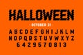 Halloween style font design