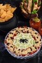 Halloween style taco dip Royalty Free Stock Photo