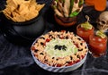 Halloween style taco dip Royalty Free Stock Photo