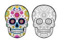 Sugar skull coloring page