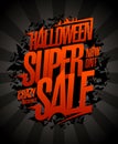 Halloween super sale vector poster