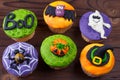 Halloween sweets, homemade confectionery, holiday food, trick or