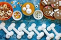 Halloween sweets and treats top view Royalty Free Stock Photo