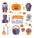 Halloween symbols collection Royalty Free Stock Photo