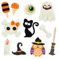 Halloween symbols collection Royalty Free Stock Photo