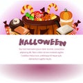 Cute halloween template candy treats