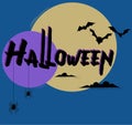 halloween with text for banner, poster, logo