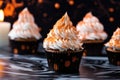 halloween themed cupcakes with ghost frosting Royalty Free Stock Photo