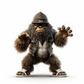 Halloween Themed Cute Hip Hop Urban Sasquatch B-boy Stance