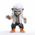 Halloween-themed Gorilla Doll Piratepunk Urban Troll In B-boy Stance