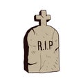 halloween tombstone. Vector illustration decorative design