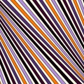 Halloween traditional colors diagonal striped pattern. Lined abstract background. Modern style geometric surface texture Royalty Free Stock Photo
