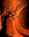 Halloween Tree Background Royalty Free Stock Photo