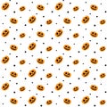 Halloween Trick or Treat vector seamless texture pumpkin