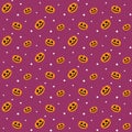 Halloween Trick or Treat vector seamless texture pumpkin