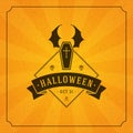 Halloween Typographic Design Vector Background Royalty Free Stock Photo