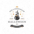 Halloween Typographic Design Vector Background Royalty Free Stock Photo