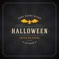 Halloween Typographic Design Vector Background and Royalty Free Stock Photo