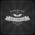 Halloween Typographic Design Vector Background and Royalty Free Stock Photo