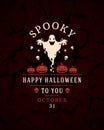 Halloween Typographic Design Vector Background and Royalty Free Stock Photo