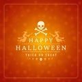 Halloween Typographic Design Vector Background and Royalty Free Stock Photo