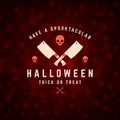 Halloween Typographic Design Vector Background and Royalty Free Stock Photo