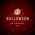 Halloween Typographic Design Vector Background and Royalty Free Stock Photo