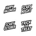 Halloween Typography Bundle Royalty Free Stock Photo