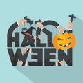 Halloween Typography Design.