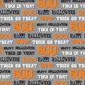 Halloween typography pattern on gray