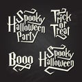 Halloween typography quotes on chalkboard Royalty Free Stock Photo