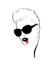 Halloween vampire design sketch woman in style pop art Royalty Free Stock Photo