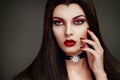 Halloween vampire woman portrait Royalty Free Stock Photo