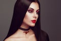 Halloween vampire woman portrait Royalty Free Stock Photo