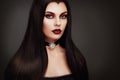 Halloween vampire woman portrait Royalty Free Stock Photo