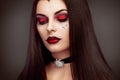 Halloween vampire woman portrait Royalty Free Stock Photo