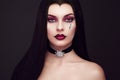 Halloween vampire woman portrait Royalty Free Stock Photo