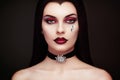 Halloween vampire woman portrait Royalty Free Stock Photo