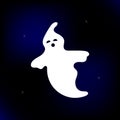 Halloween vector cute ghost silhouette