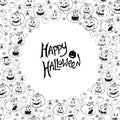 Halloween vector frame. Royalty Free Stock Photo