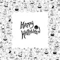 Halloween vector frame. Royalty Free Stock Photo