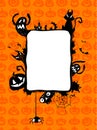 Halloween vector frame.