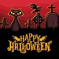 Halloween vector greeting card. Holiday series. Royalty Free Stock Photo