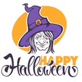 Halloween vector greeting or invitation card Royalty Free Stock Photo