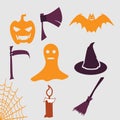 Halloween vector icon illustration, hand drawn.By using a color palette identical to Halloween. Royalty Free Stock Photo