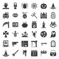 Halloween vector icon set element, glyph design Royalty Free Stock Photo