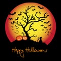 Halloween vector illustration poster template Royalty Free Stock Photo