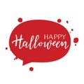 Halloween vector lettering. Holiday calligraphy with blood message.